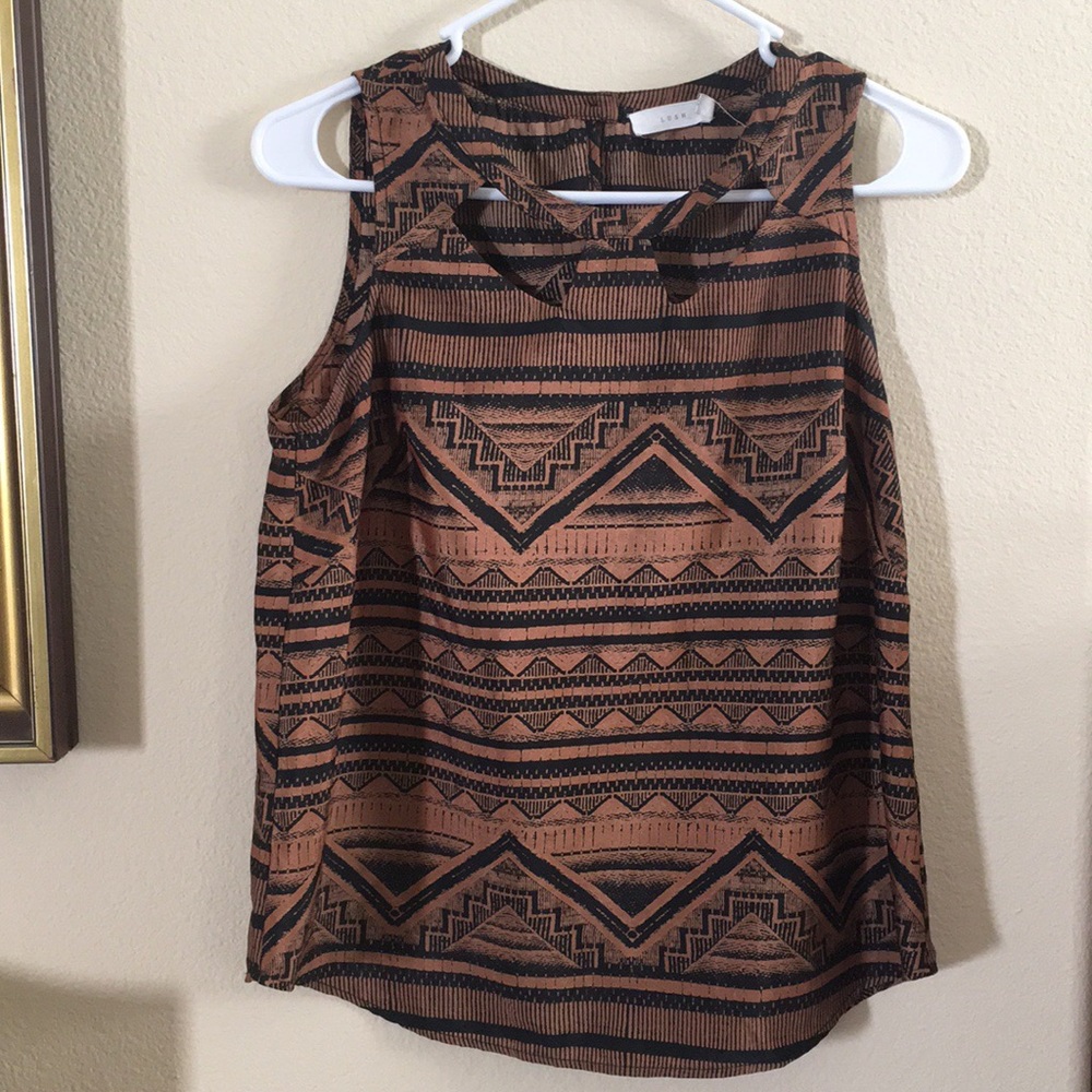 Lush Aztec inspired patterned top